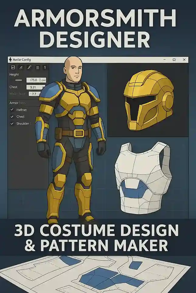 3D Costume Design & Pepakura Pattern Armorsmith Designer – 3D Costume Design & Pepakura Pattern Maker for Windows